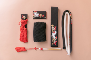 黒鶴刺繍